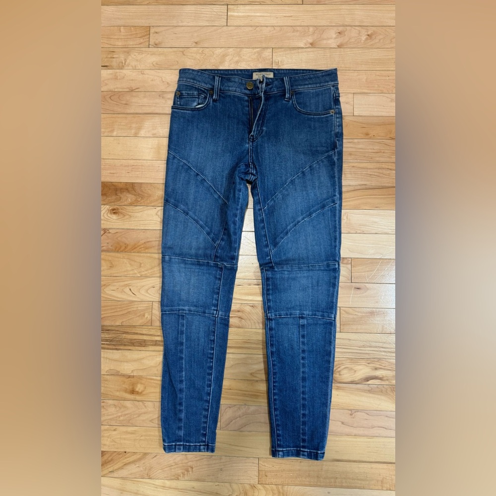 Burberry London Arno Paneled Moto Jeans